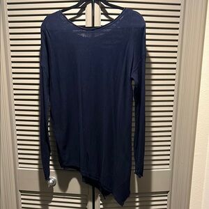 Zara Asymmetrical Blue Long Sleeve Sweater